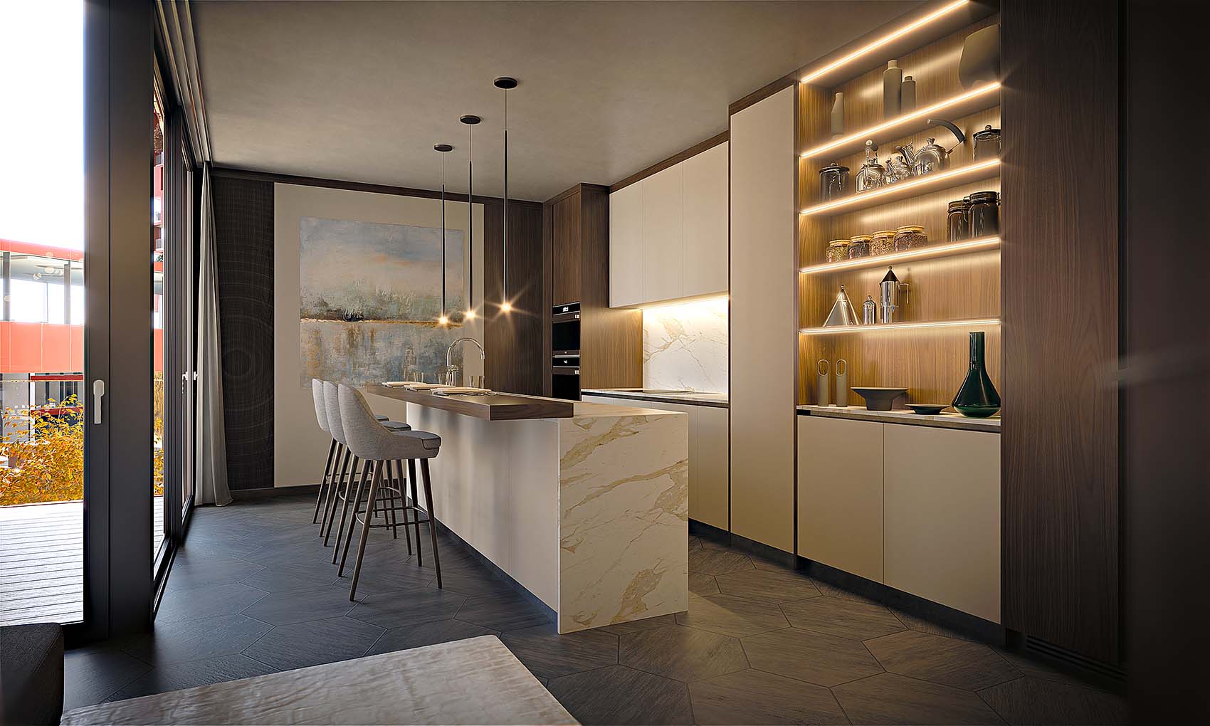 Trilocale-living-zona-ge homes